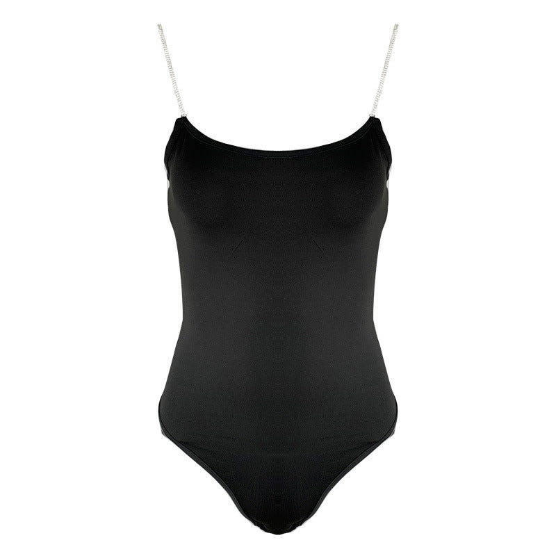 Diamond Chain Low Cut Sling Bodysuit