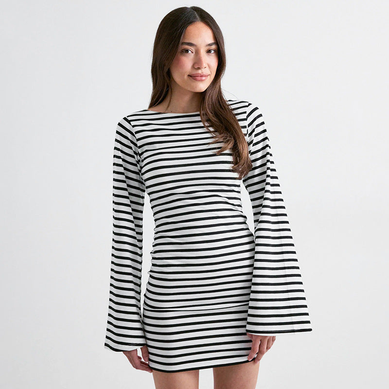 Women's Sheath Striped Dress