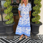 Women's Blue White Dress