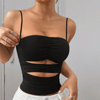 Women's Strappy Cutout Slim-Fit Camisole Top
