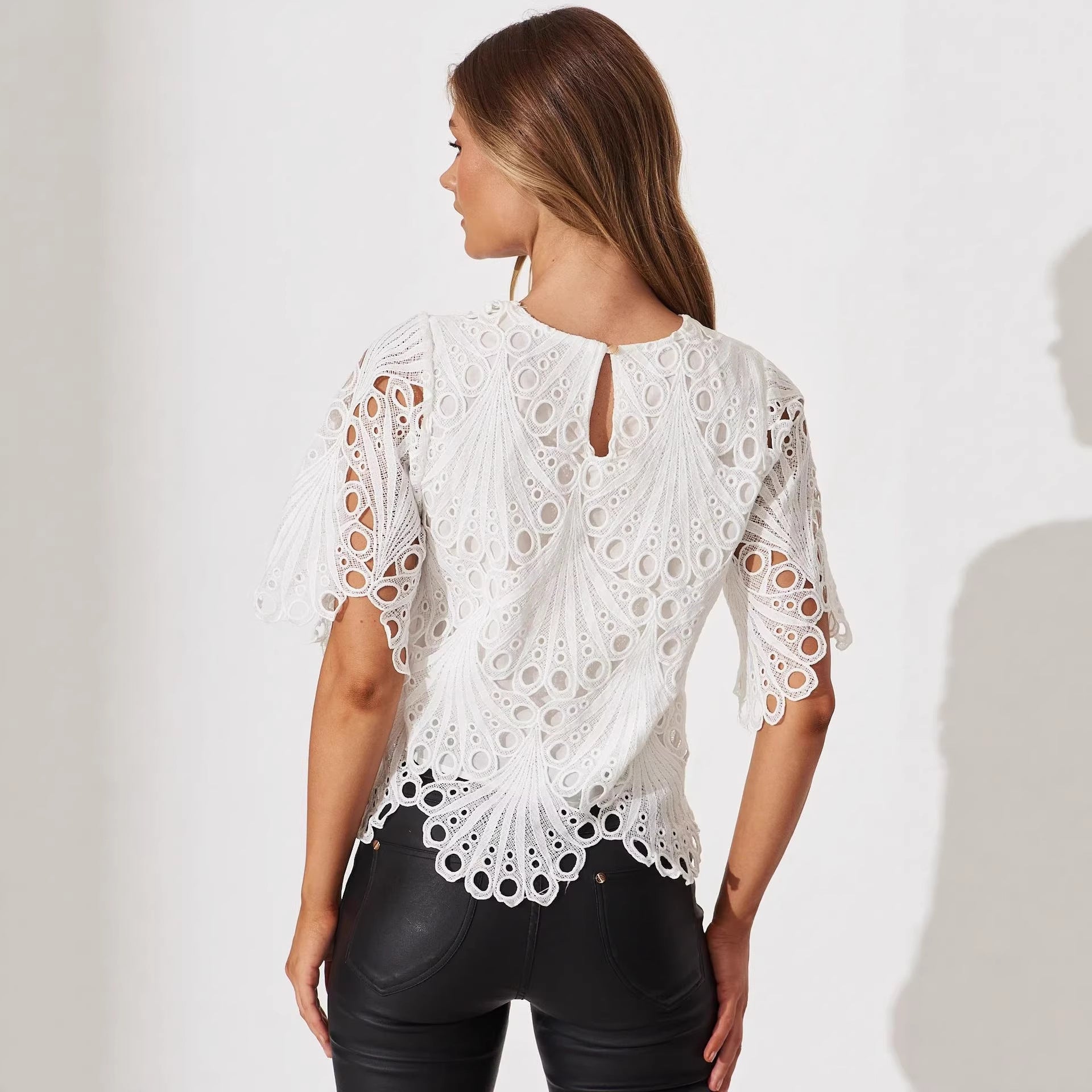 Hollow Out CO Crocheted Fringed Sweater Women Summer Figure