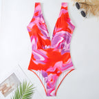 Retro Deep One-piece Swimwear