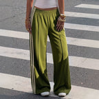Autumn Winter Women Vintage Elastic High Waist Drooping Casual Trousers