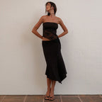 's Tube Top Stitching Lace Beveled Slim Fit Strap