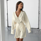 Autumn Solid Pajamas Lingerie