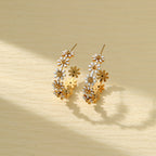Floral Titanium Steel Earrings