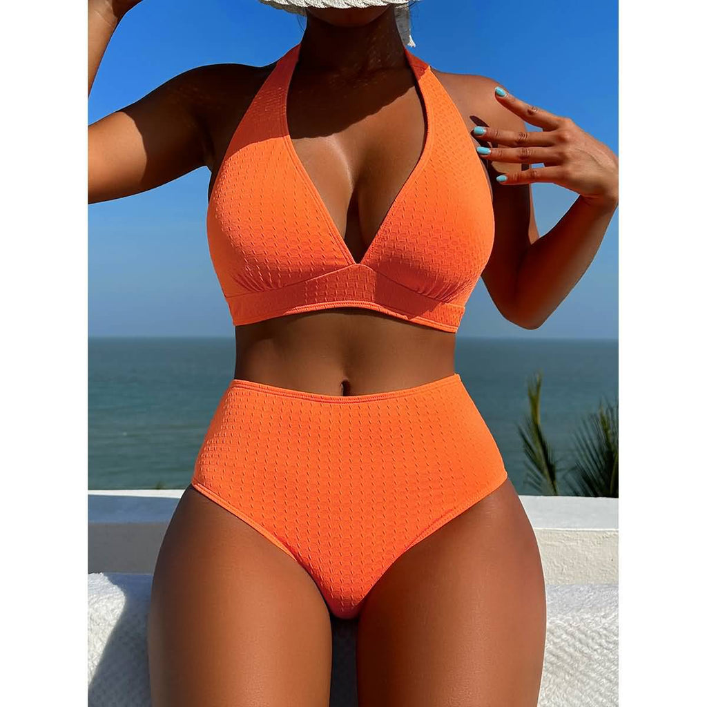 Split Backless Bikini Swimwear