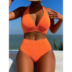 Split Backless Bikini Swimwear