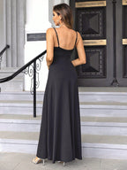 Women's Off The Shoulder Slimming Waist Cami Dress Long