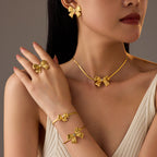 Diamond Bow Jewelry Set