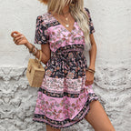 Bohemian Floral Print Dress