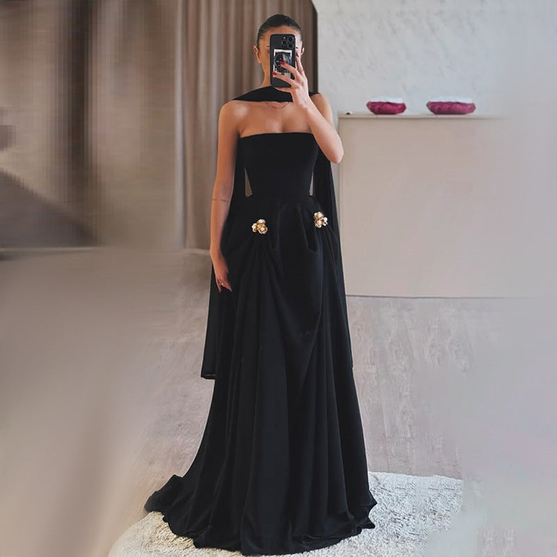Women's Strapless Twisted-Buckle Dress