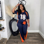 Women's Half Sleeve Top With Slim Fit Trousers Casual Two Piece Set