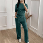 Women Clothing Summer Simple Solid Color Casual Cropped
