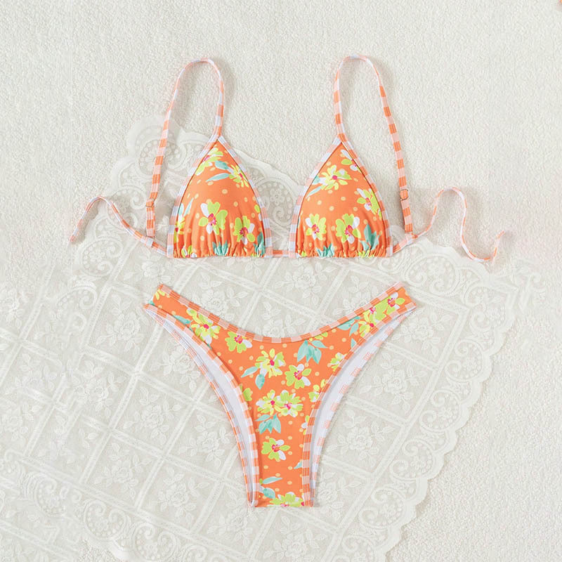 Printed Lace Bikini Swimwear