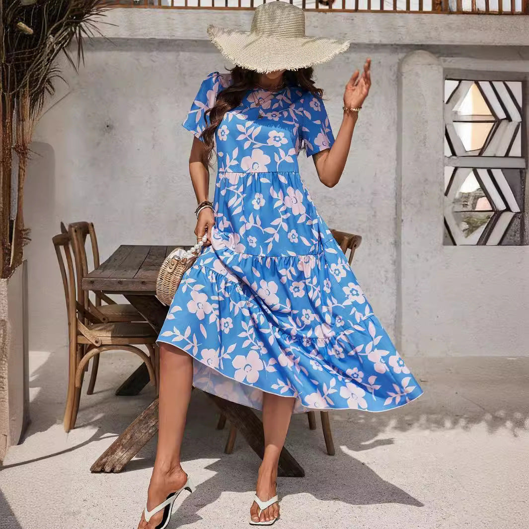Floral Ruffle Maxi Dress