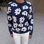 Women's Floral Knit Sweater