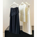 Elegant Lace Stitching Fart Curtain Straight Skirt Women