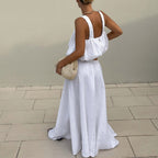 Pure Cotton White Women Summer Design Short Cropped Vest