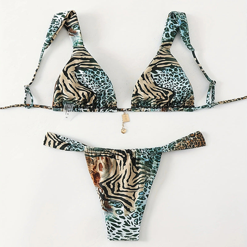Printed Lace Bikini Swimwear