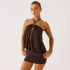 Women's Lace Backless Dress