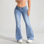Casual All Match High Elastic Low Waist Women Jeans