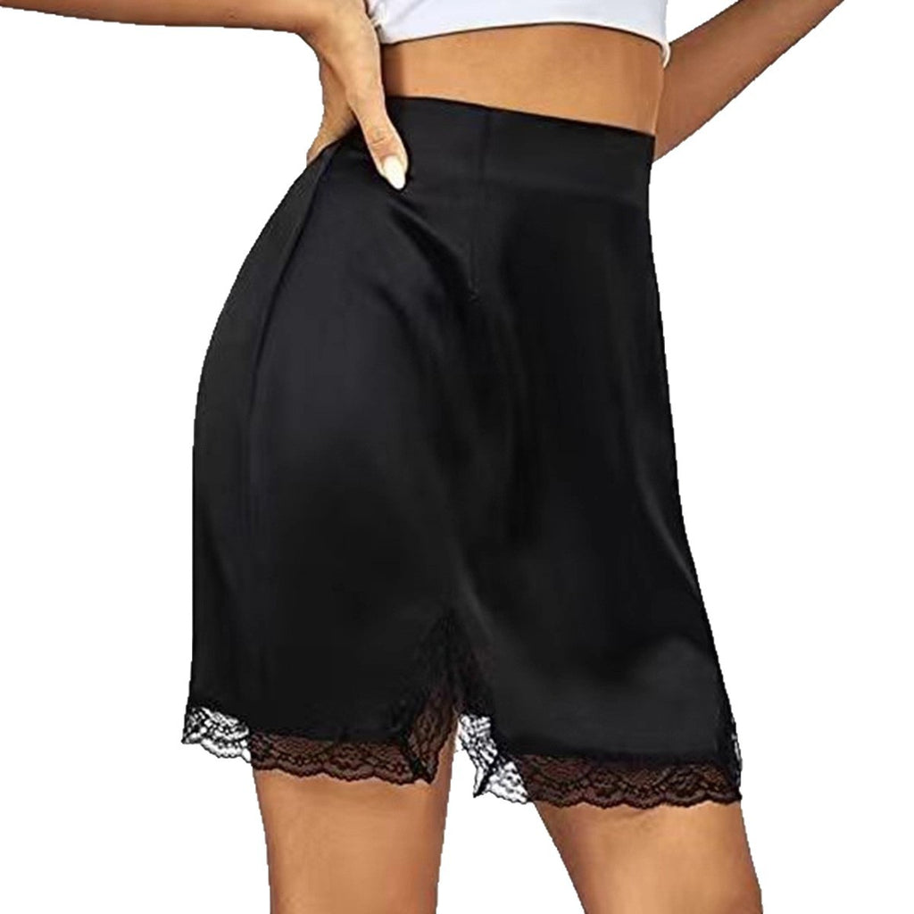 Women's Satin Lace Edge Skirt