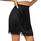 Women's Satin Lace Edge Skirt
