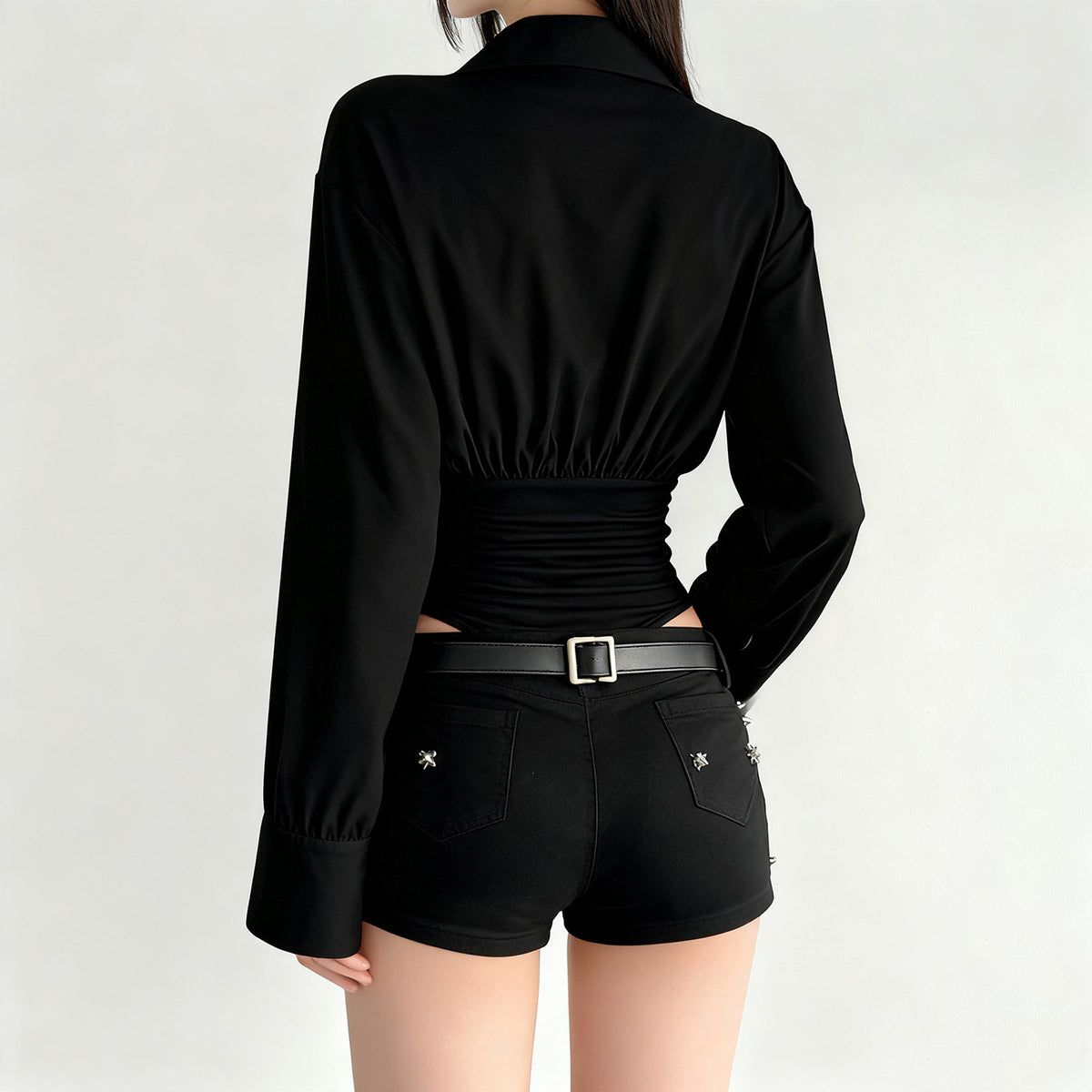 Women's Collared Long Sleeve Top