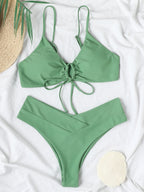 Solid One-piece Swimwear