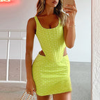 Women's Summer Pattern Irregular Top and Skirt Two-Piece Set