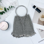 Women's Woven Tassel Shoulder Bag