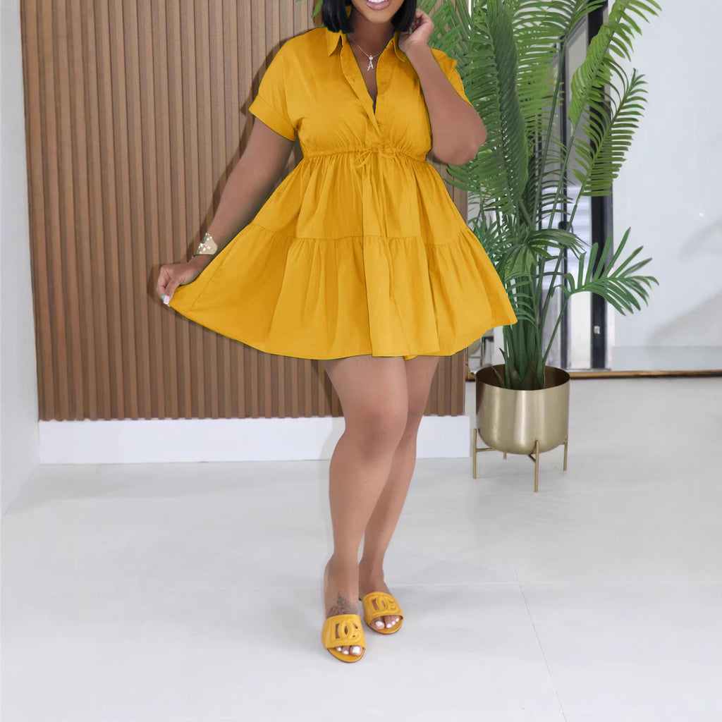 Short Sleeve One-piece Swimwear