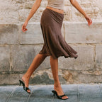 Retro Idle Casual Irregular Asym Skirt Street Sexy Midi