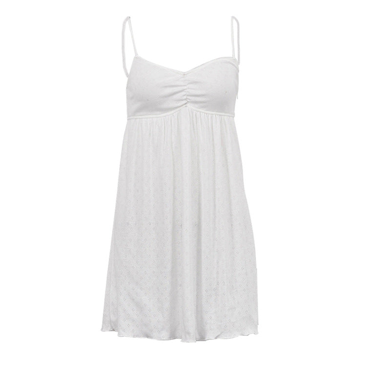 Jacquard V-Neck Cami Mini Dress