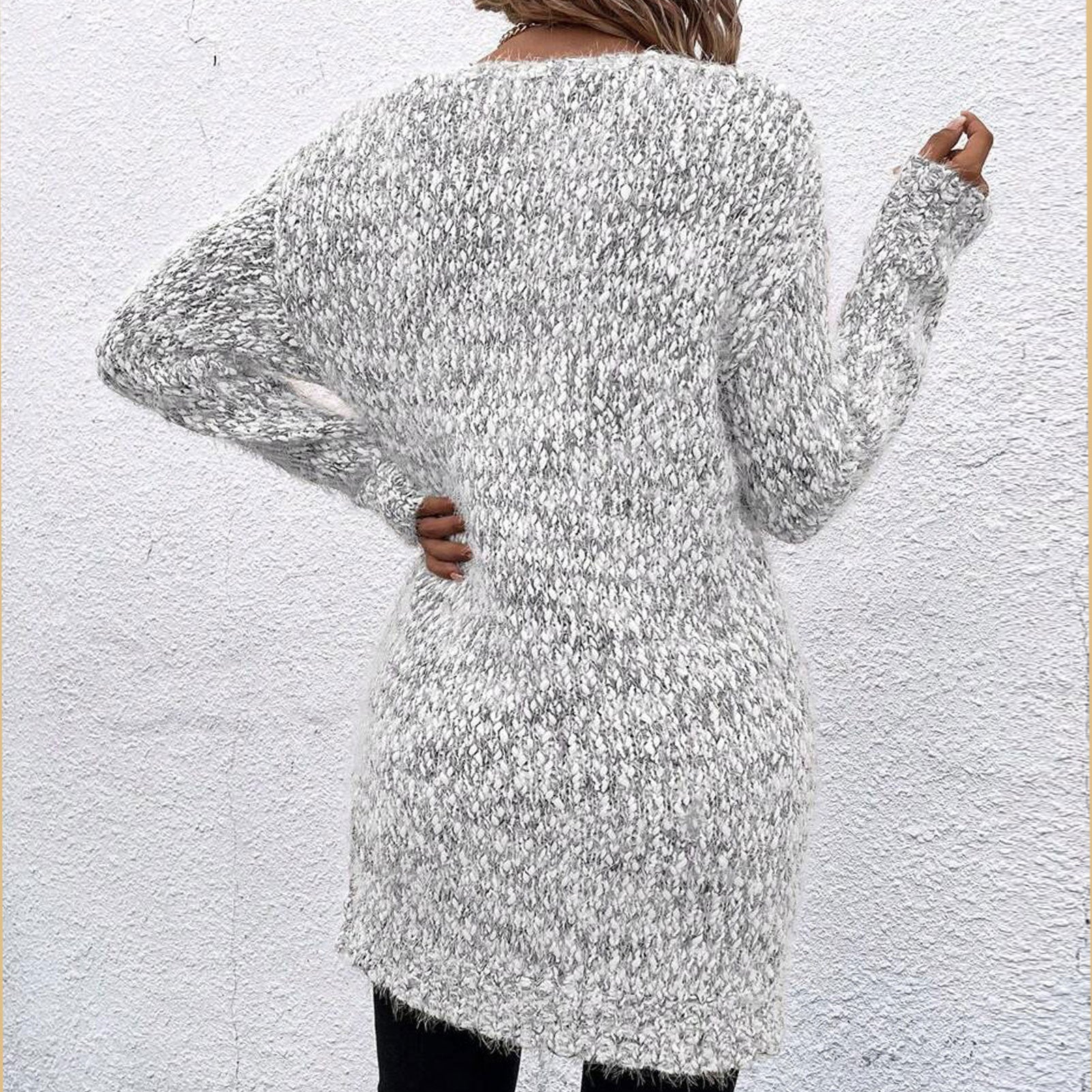 Women's Mid-Length Knit Cardigan