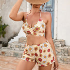 Three Printed One-piece Swimwear