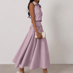French Cardigan Top & A-Line Skirt Set