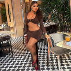 Women's Solid Color Casual Hip Coordinated Two-Piece Set