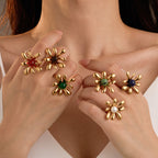 Asymmetric Petal Open Ring