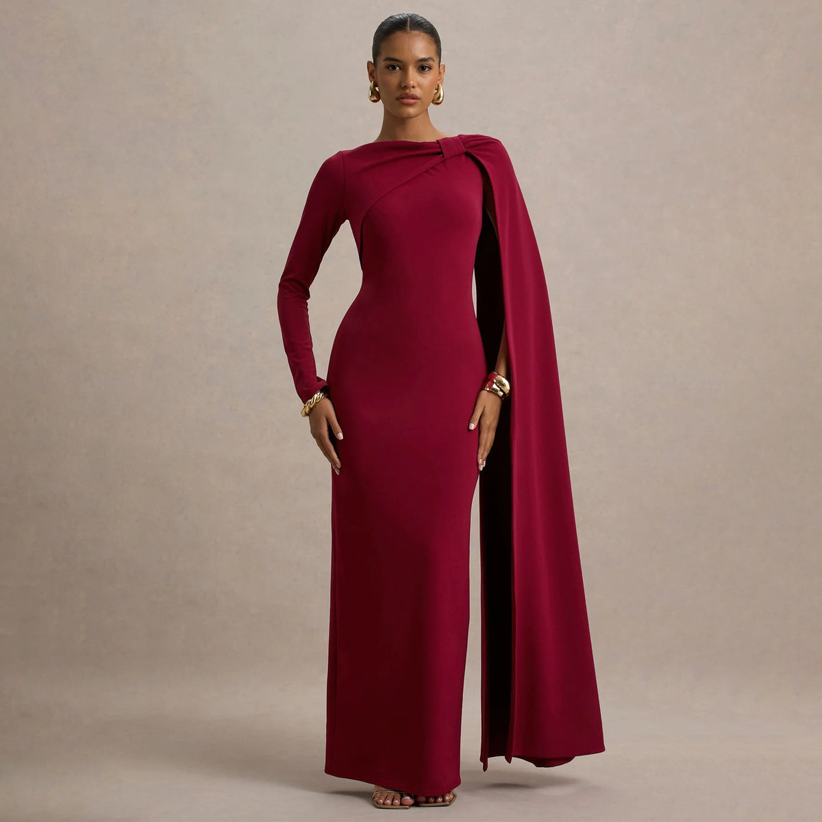 Women's One-Shoulder Ribbon Evening Dress