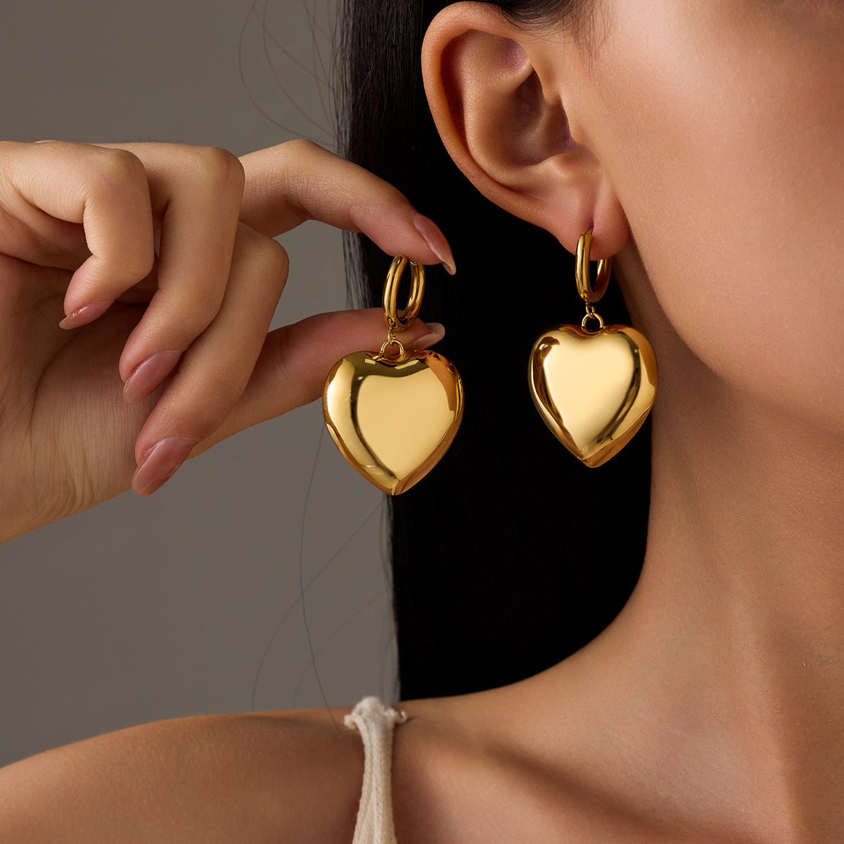 Women's Love Titanium Steel Earrings