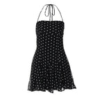 Little Short Polka-Dot Printed Tube Top Halter Dress
