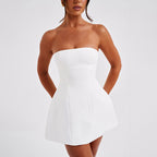 Strapless A-Line Mini Dress