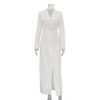 V-Neck Split Party Dress