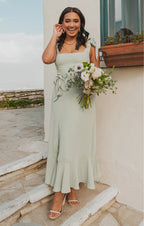Elegant Rope-Split French Dress