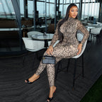 Women's Printed High-Neck Jumpsuit