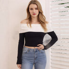 Women's Off-Shoulder Knit Top