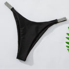 Solid Color Bikini Swimwear