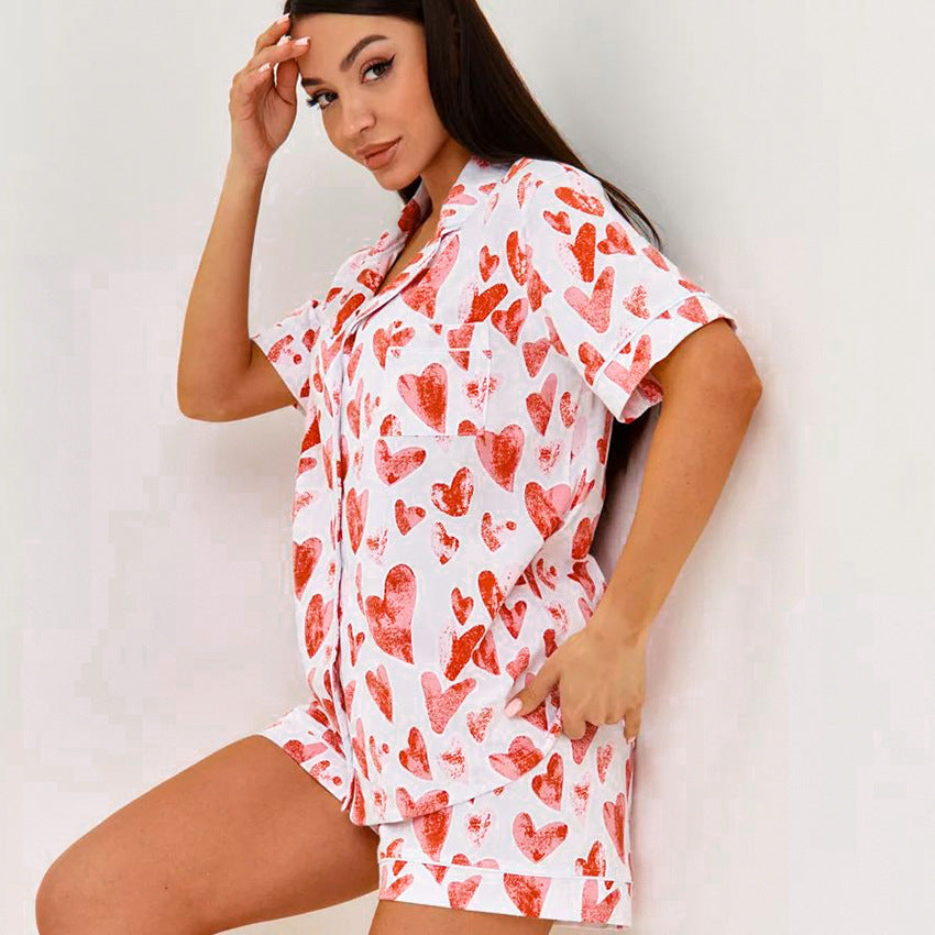 Heart Printing Pajamas Lingerie